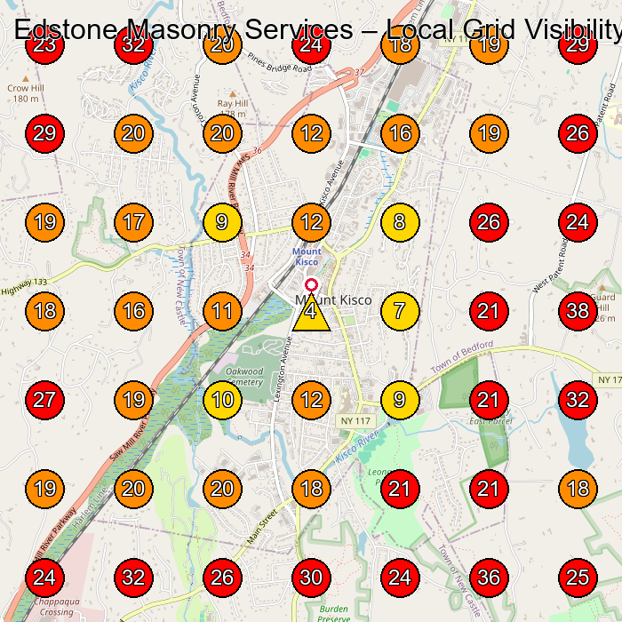Edstone Masonry Services GeoGrid visibility map for Masonry Contractor in None